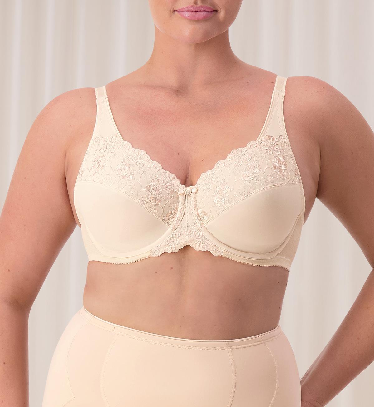 EMBROIDERED MINIMISER BRA - Seamless Comfort & Support for Everyday Wear - Perfect for Work, Yoga & Relaxation