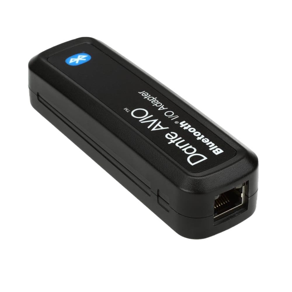 Dante AVIO Bluetooth Audio Interface Adapter - Wireless I/O Converter for Professional Audio & Streaming - Perfect for Home Studios, Live Performances, and Podcasting