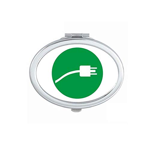 DIYthinker Green Plug Cable Charging Cable with Mirror - Portable Foldable Double-Sided Makeup Glasses for Travel, Home & On-the-Go Touch Ups