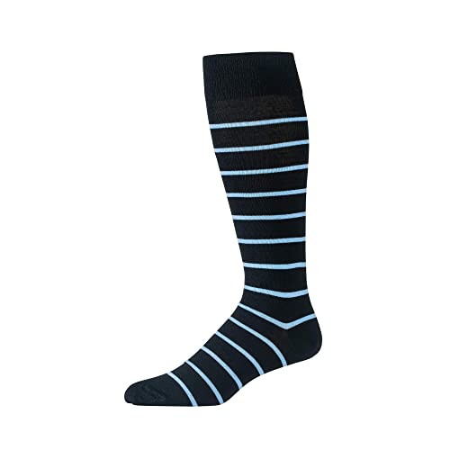 Sky Blue Stripes on Black