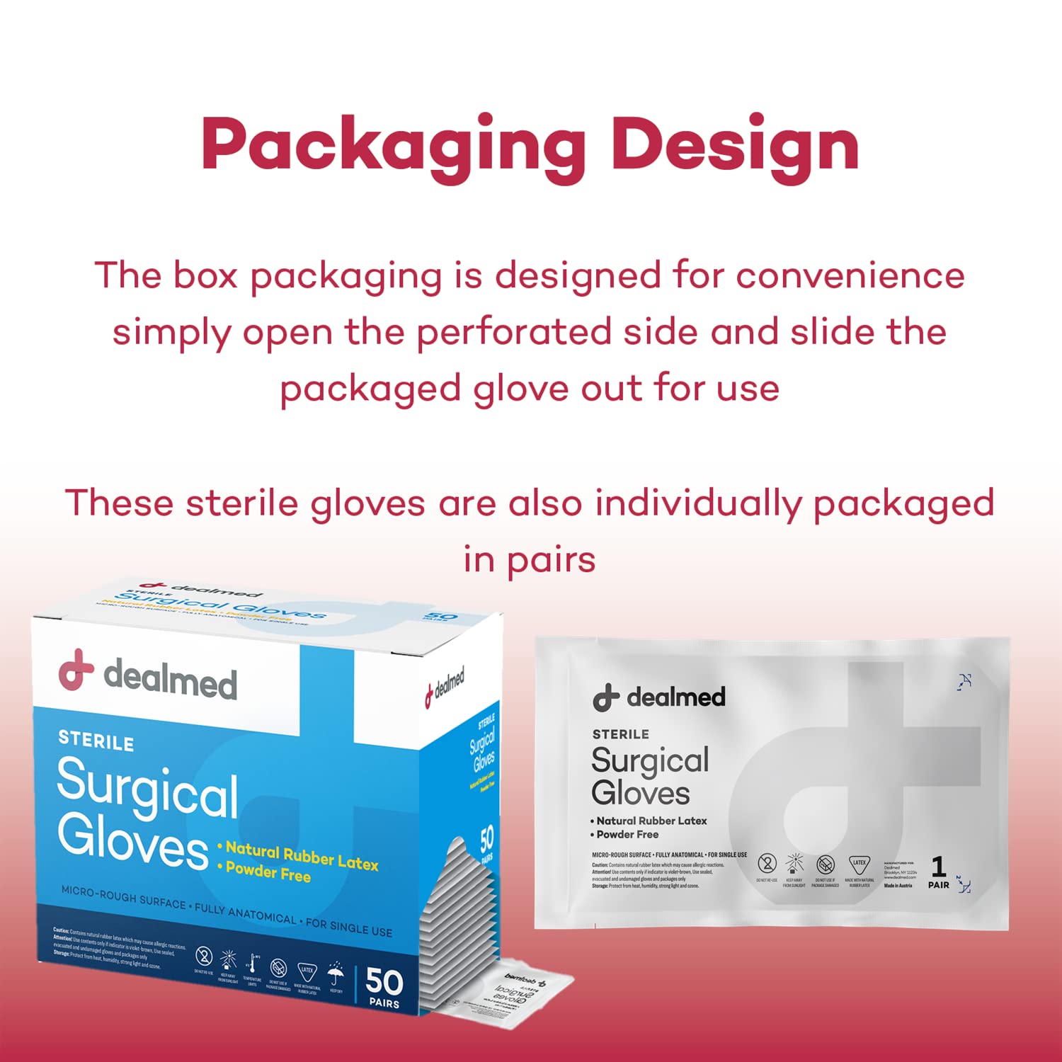 **Dealmed Disposable Latex Gloves – Medical Grade, Multi-Layer Protection, Size 6 (50 Pairs/Box, 6 Boxes/Case) – Ideal for Healthcare, Cleaning & Food Handling**