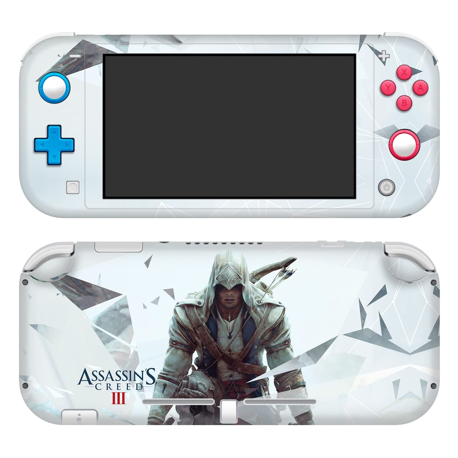 Officially Licensed Assassin's Creed Connor III Vinyl Sticker Skin Decal for Nintendo Switch Lite - Gaming Accessories, Protective Cover for Travel & Home Entertainment