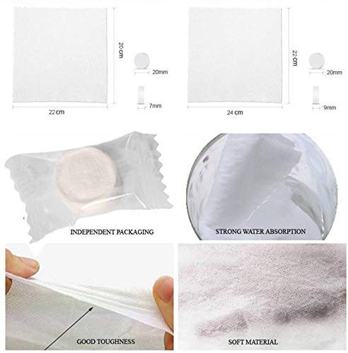 DAIDSUKE® 40-Pack Large Pocket Hankies - Multipurpose Travel Towels, Disposable Pure Cotton Facial Wipes, Water Wet Napkins for On-the-Go, Gym, Camping & Daily Use