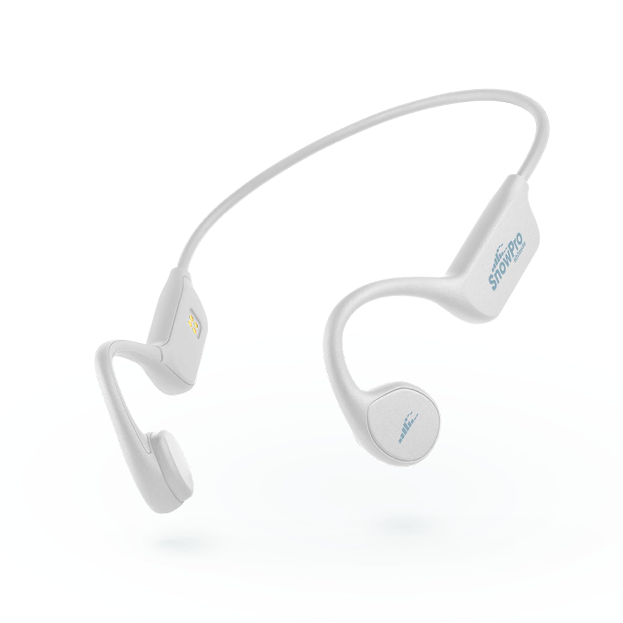 H2O Audio Snow PRO Bone Conduction Bluetooth Open Ear Headphones with MP3 Player - IPX8 Waterproof Wireless Sports Headset for Skiing, Snowboarding, Running, Cycling & Workout - Comfortable Secure Fit (White) - Perfect for Outdoor Winter Sports & Active Lifestyle