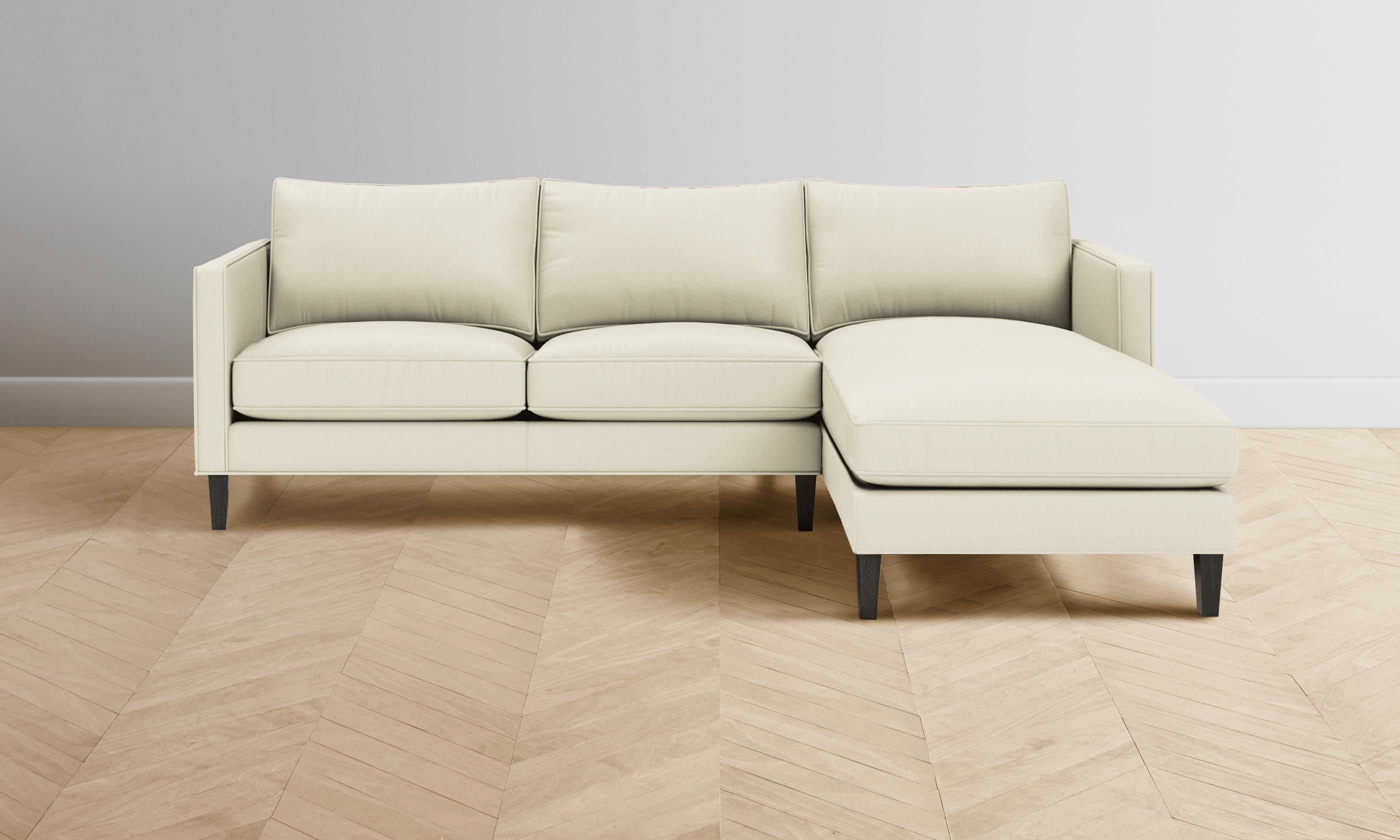 Premium Crosby Sectional Sofa - Genuine Pebbled Leather Upholstery, Modern Swan Design for Living Room & Lounge Comfort
