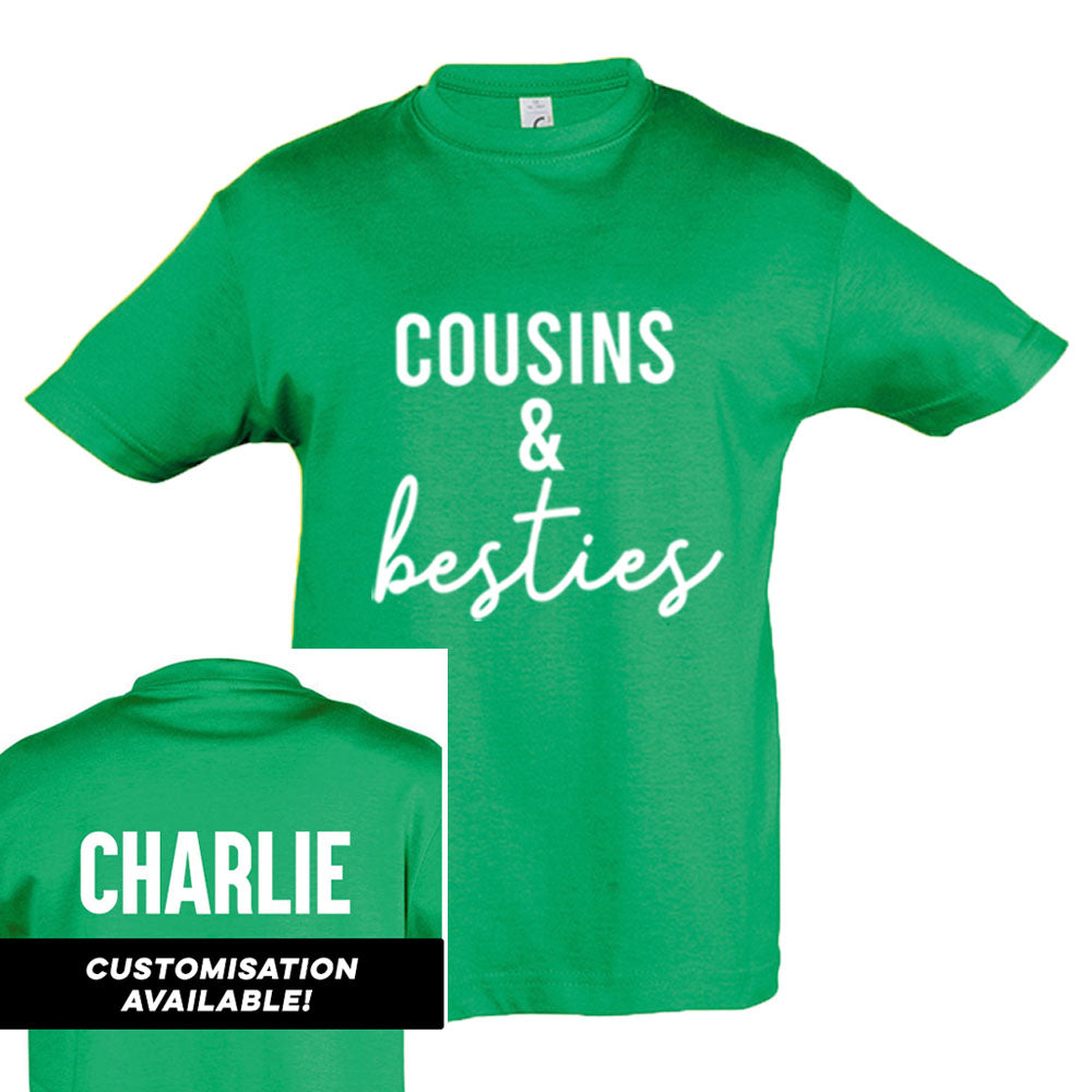Cousins & Besties Matching Kelly Green T-Shirts | MRK X | Fun Matching Outfits for Family & Friends
