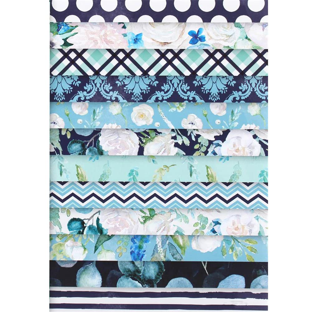 12 Sheets Hello Spring Scrapbooking Paper Pad - Origami Art Background for DIY Card Making, Scrapbook Crafts | Perfect for Spring Cards, Wedding Invitations & Memory Albums
