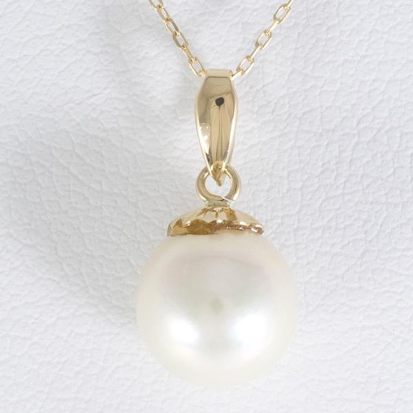 18K Yellow Gold Pearl Necklace for Women - Elegant Cultured Pearl Jewelry Gift for Brides, Anniversary & Special Occasions