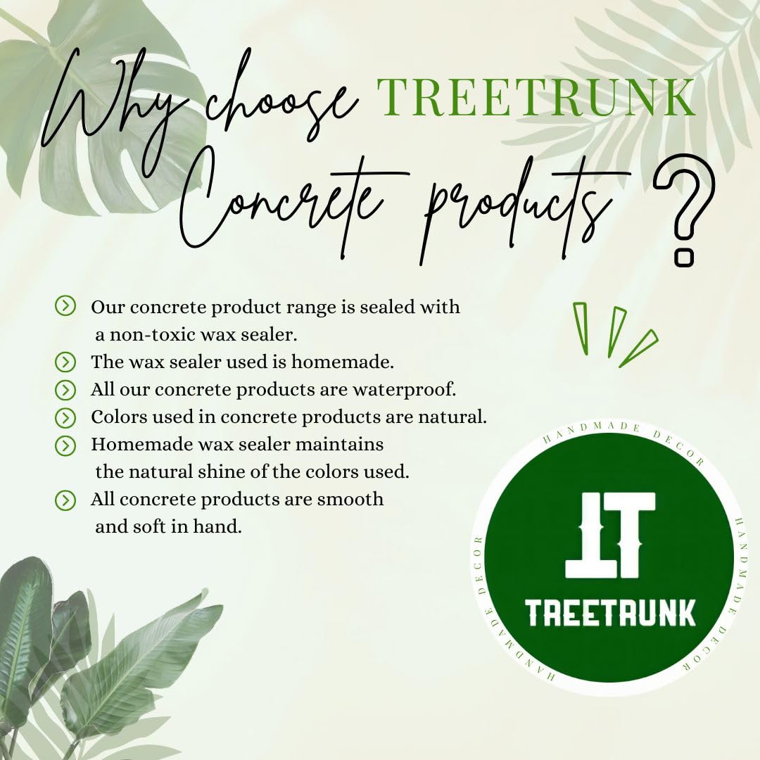 TREETRUNK® Big Bubble Cement Tray - Minimalist Aesthetic Tray for Home Decor, Jewelry Organizer, Trinket Dish - Modern Multipurpose Serving Tray (13.8×13.8cm, Off White) - Perfect for Living Room, Bedroom & Wedding Gift