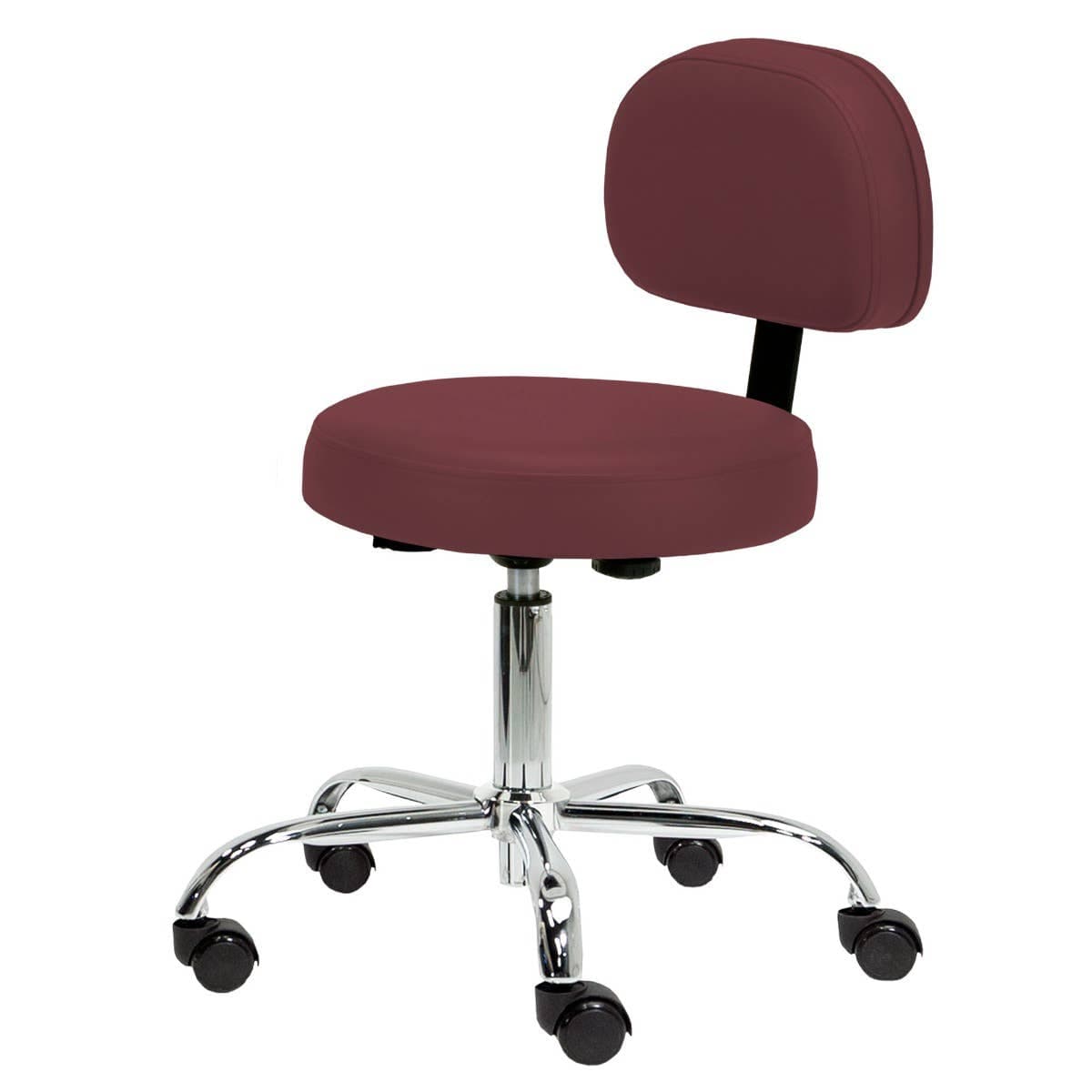 Pneumatic Rolling Massage Tattoo Stool with Adjustable Backrest - Ergonomic Rolling Stool for Tattoo Artists, Massage Therapists & Salon Professionals - Perfect for Tattoo Parlors, Spa & Beauty Salons