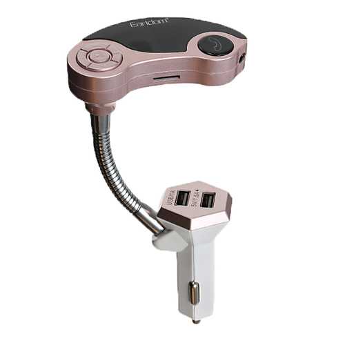 Earldom ET M8 2.5A Dual Port USB Car Charger with Wireless Bluetooth FM Transmitter & TF Card Slot - Fast Charging for iPhone Android Devices in Car, Home, Office