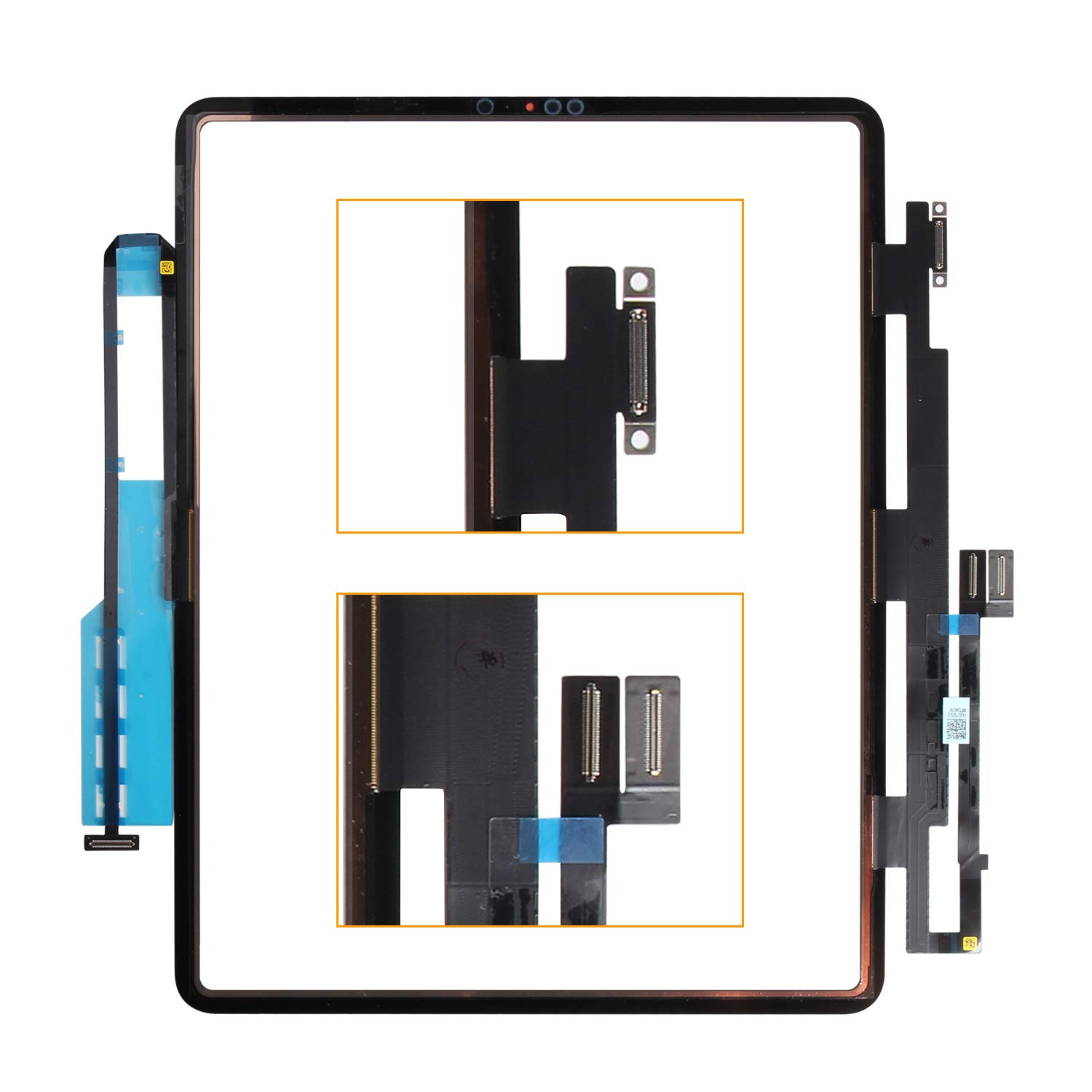 iPad Pro 12.9 3rd Gen Screen Replacement Kit - A1876 A2014 A1895 A1983 Compatible Touch Screen Digitizer with Tempered Glass & Repair Tools (Not LCD) - DIY Fix for Cracked or Damaged iPad Screens at Home