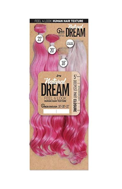 Zury Sis Synthetic Weave Natural Dream Multi Body 22 + 5 Deep Closure Hair Extensions - 100% Heat Resistant Human Hair Blend for Black Women (1B, 2, 4, 6, 8, 27, 30, 33, 613) - Perfect for Weddings, Parties & Daily Styling