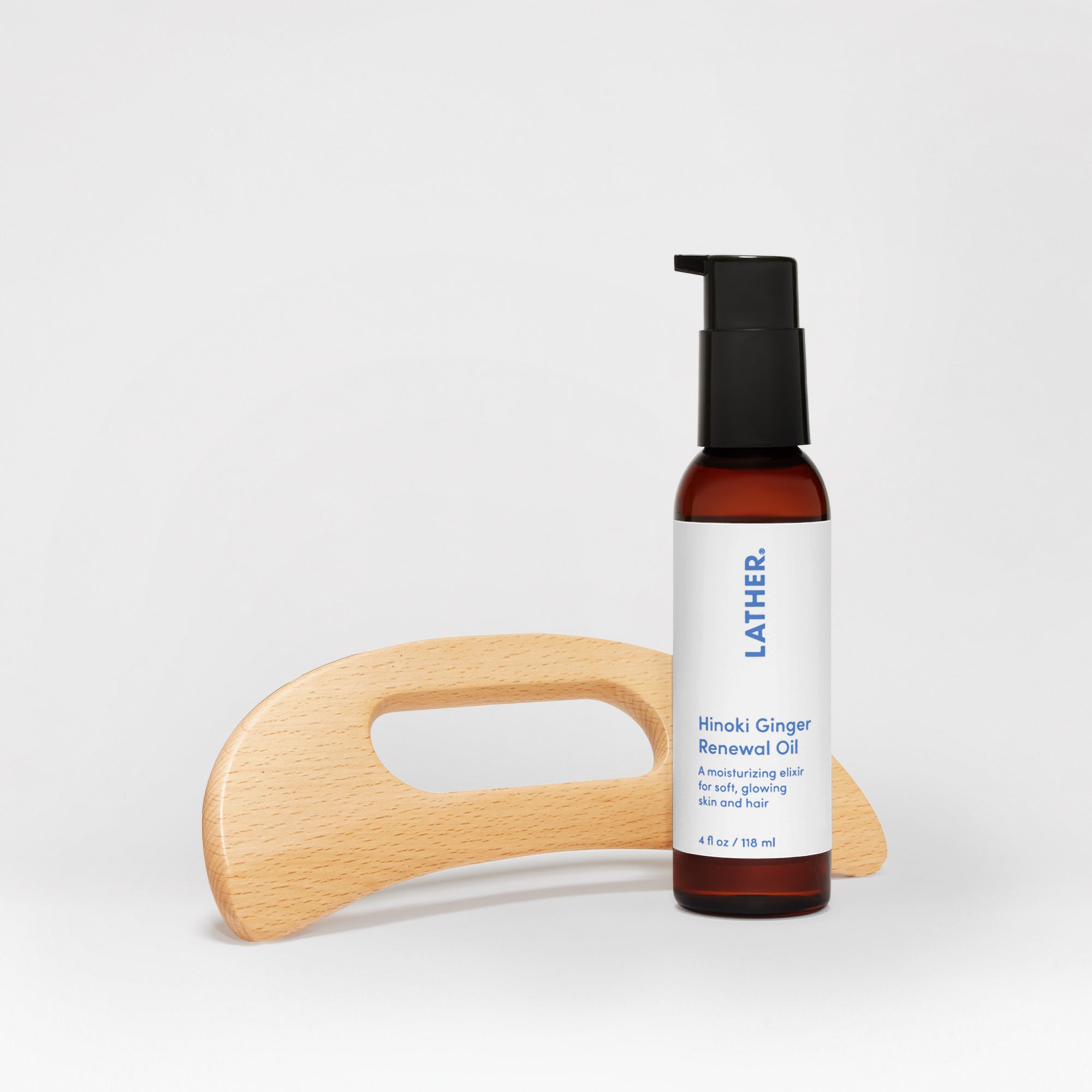 Gua Sha & Glow Hinoki Body Treatment Tool - Natural Wooden Massage Scraper for Lymphatic Drainage & Relaxation | Perfect for Spa, Self-Care & Wellness Routines