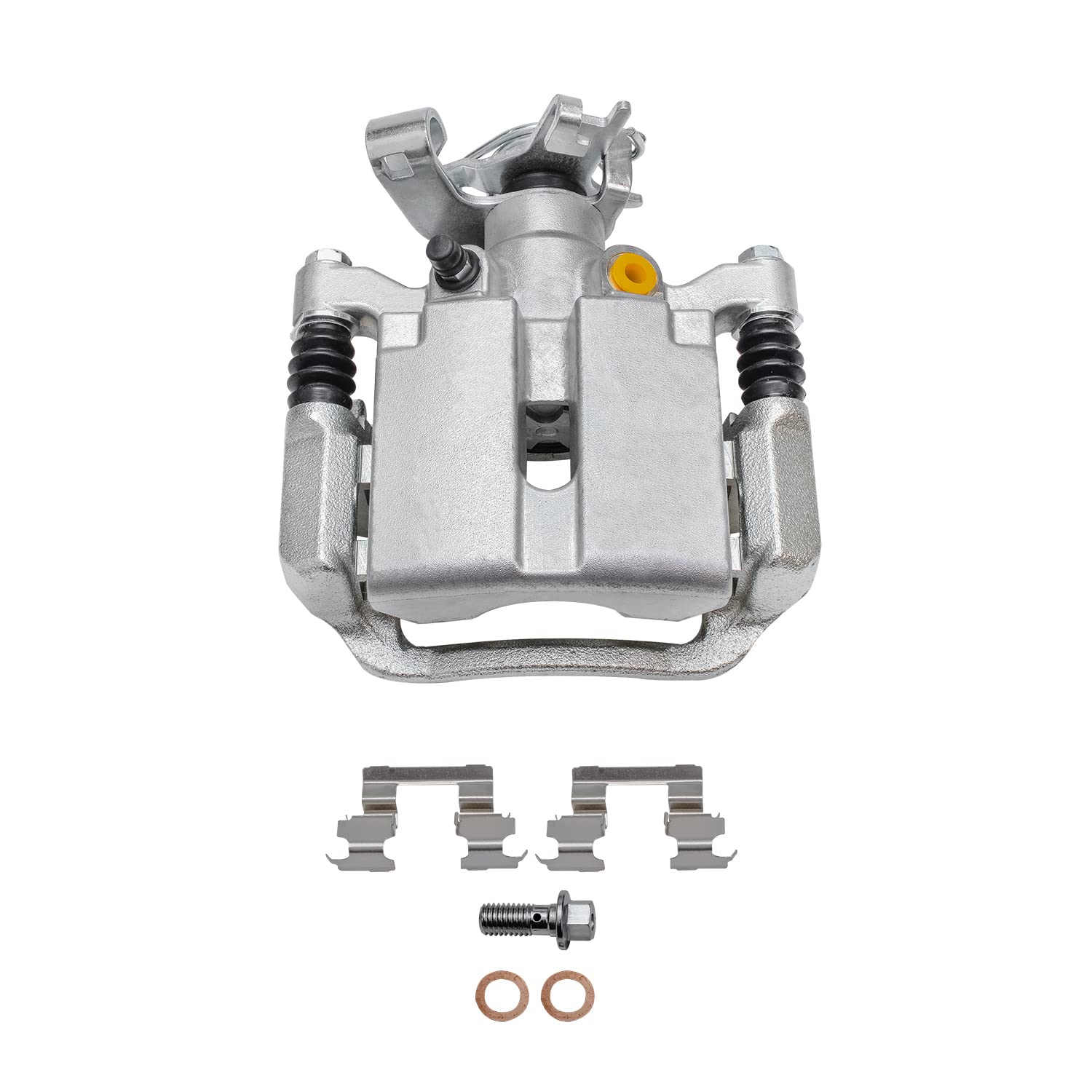 Detroit Axle Rear Brake Kit - Compatible with Chevrolet Malibu HHR Cobalt Saturn Aura Ion Pontiac G6 G5 Pursuit | Disc Brake Caliper & Ceramic Brake Pads Replacement | Perfect for DIY Car Maintenance & Smooth Braking Performance