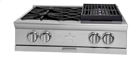 Bluestar BSPRT304BL 30-Inch Platinum Series Gas Rangetop - Professional Grade Cooktop for Home Chefs & Gourmet Cooking