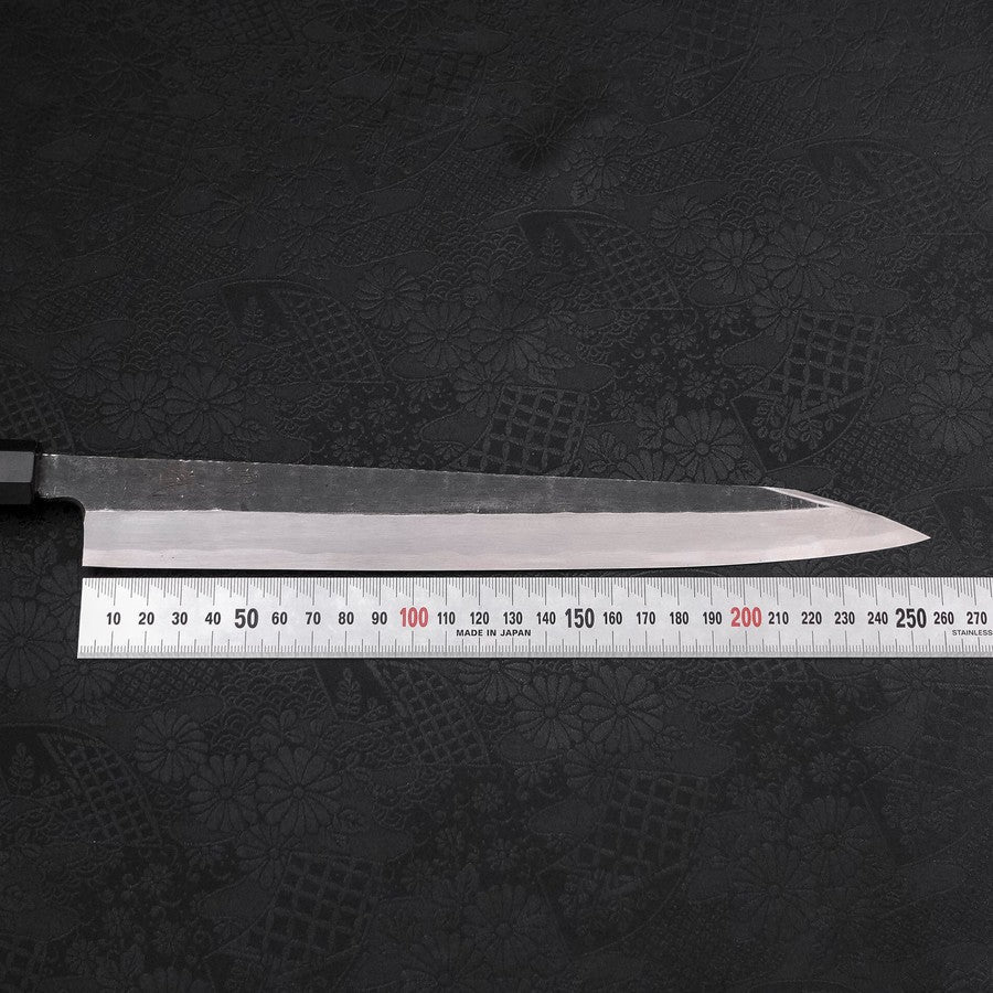 Premium Yanagi Kiritsuke Japanese Chef Knife - Blue Steel #2 Kurouchi Finish with Buffalo Ebony Handle 270mm - Perfect for Sushi, Sashimi & Precision Meat Cutting