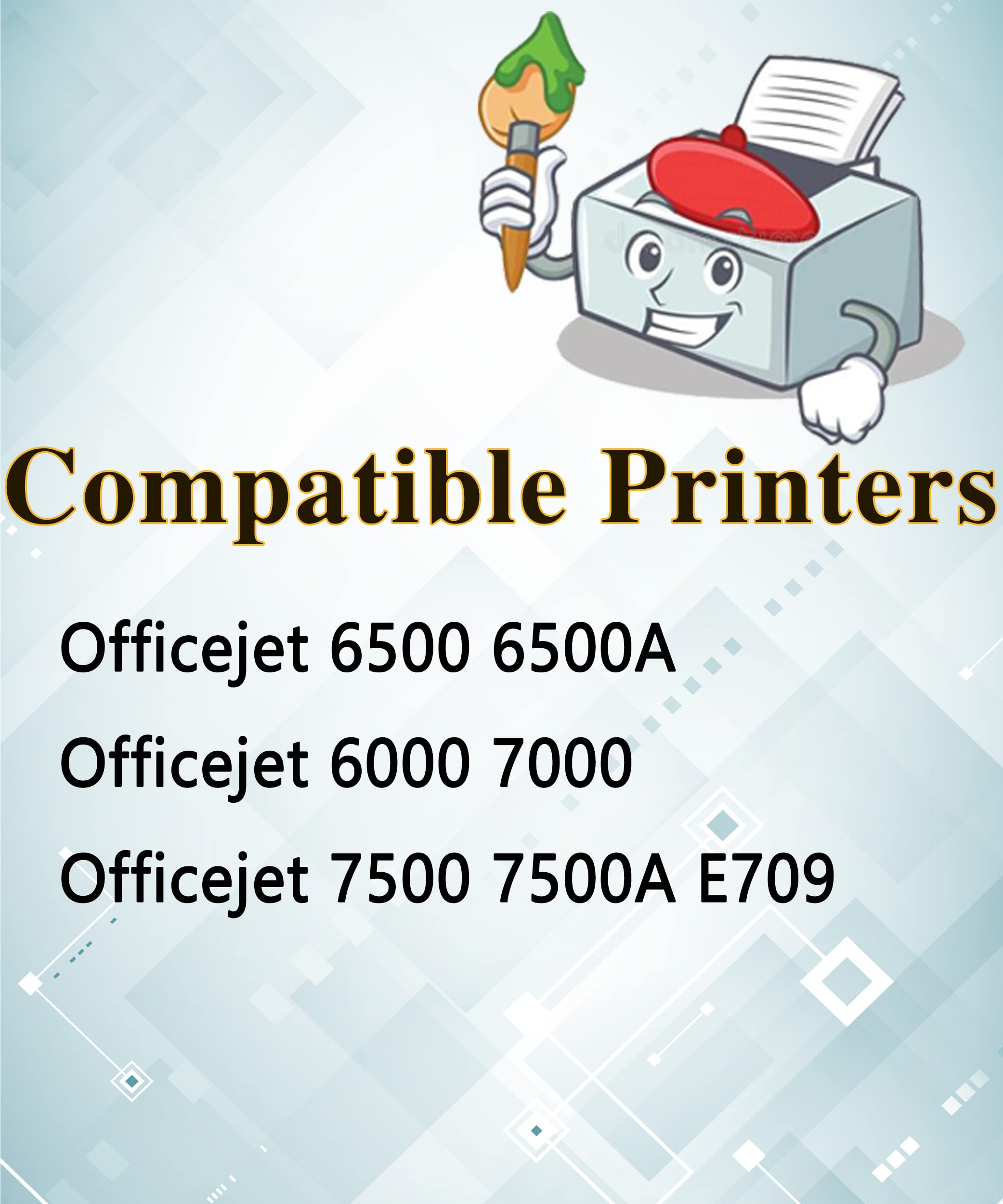 MM MUCH & MORE Compatible HP 920XL 920XL Ink Cartridge Replacement - 4-Pack Black - Works with Officejet 6500 6500A 6000 7000 7500 7500A E709 Printers - Perfect for Home Office Printing & Document Scanning