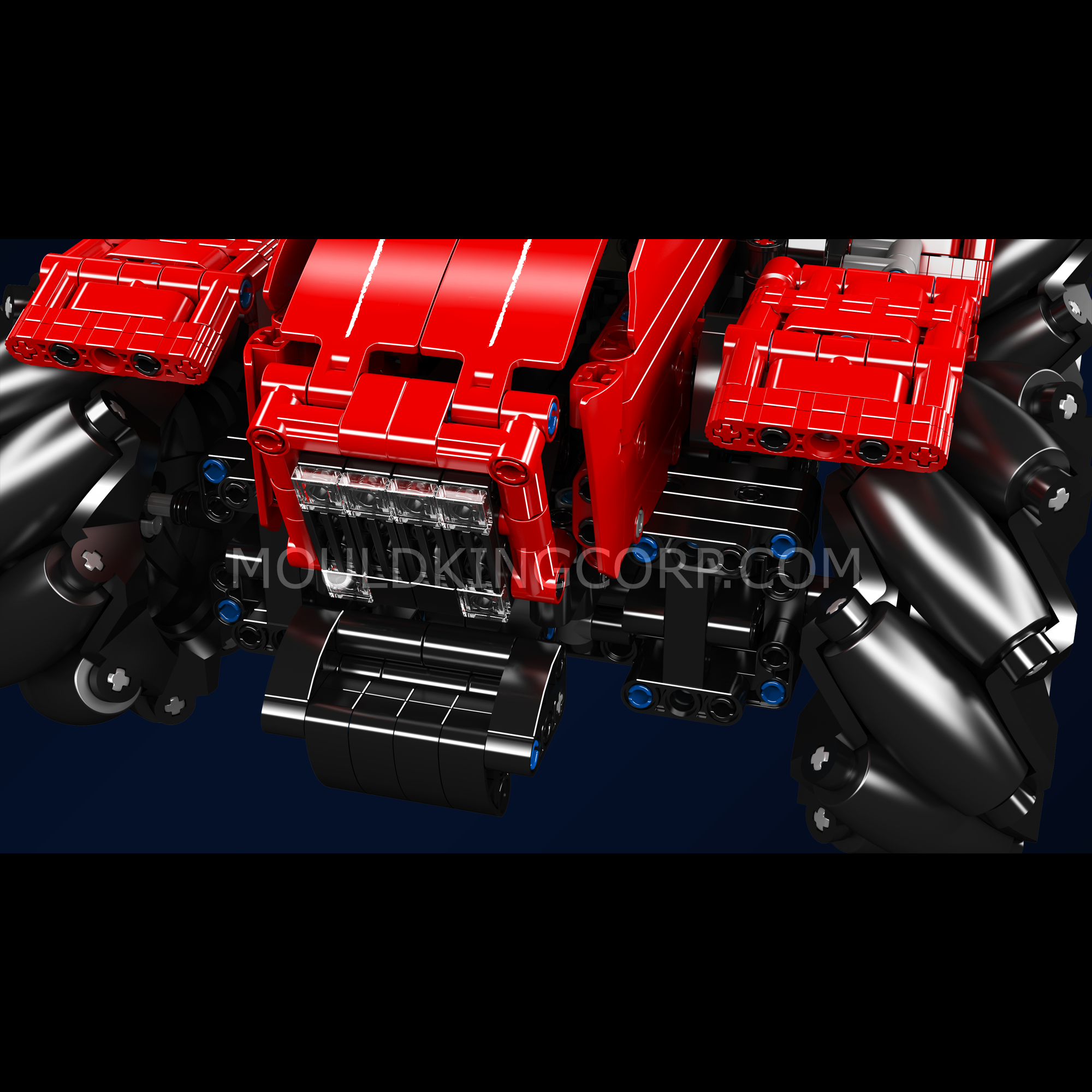Mould King 18037 Mecanum Wheel Remote Control Tractor Building Kit - 1,392 Piece STEM Construction Toy for Kids & Adults | DIY Engineering Project, Robot Car, Off-Road Vehicle Play