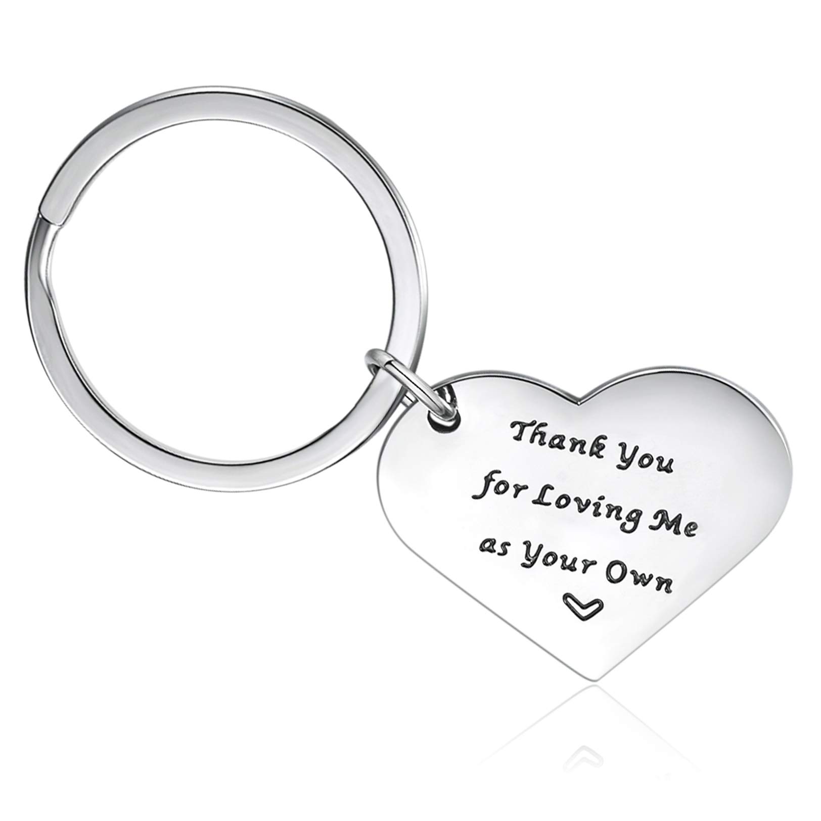 Personalized Mom Keychain - 'Thank You For Loving Me As Your Own' - Heartfelt Birthday & Mother's Day Gift for Women - Perfect for Key Rings, Purses & Everyday Carry