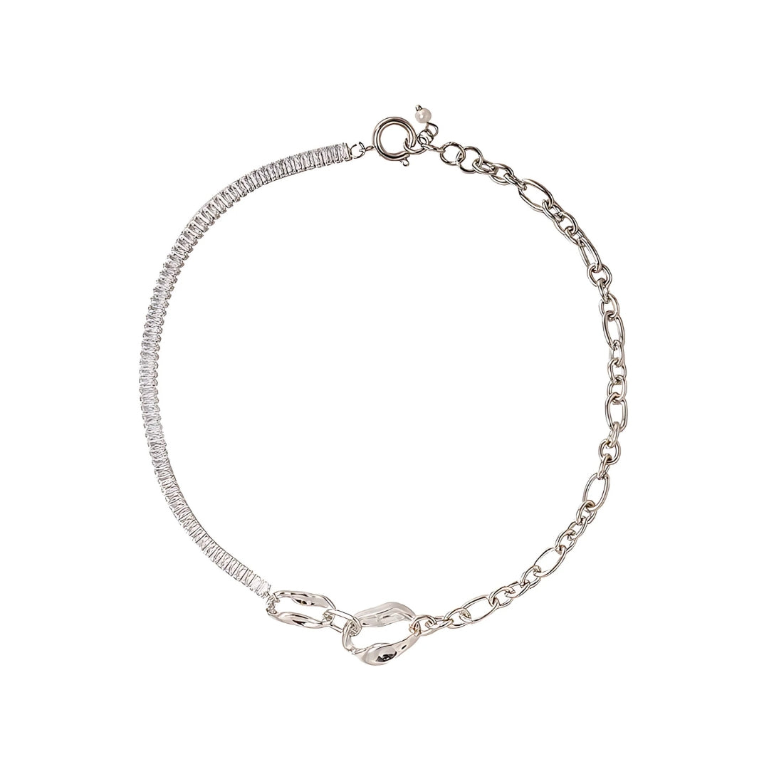Asymmetric Geometric Box Chain Choker Necklace for Women - Trendy Layering Jewelry Piece for Parties, Date Night & Everyday Wear | HN2037