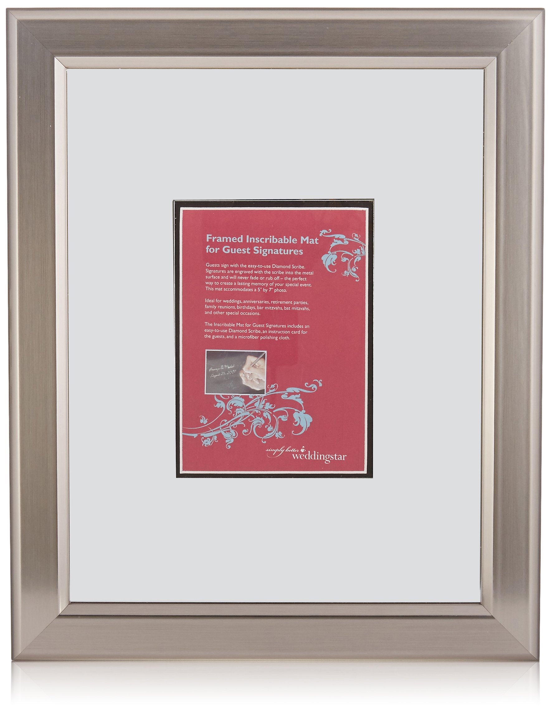 WEDDINGSTAR 9168 11 X 14 Small Titanium Frame Kit - Elegant Wedding Photo Display for Home Decor & Anniversary Gifts