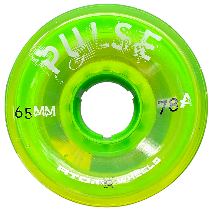 Atom Pulse Wheels 65mm 78a - 4 Pack Premium Longboard Wheels for Smooth Cruising & Carving - Perfect for Downhill, Freeride & Urban Commuting