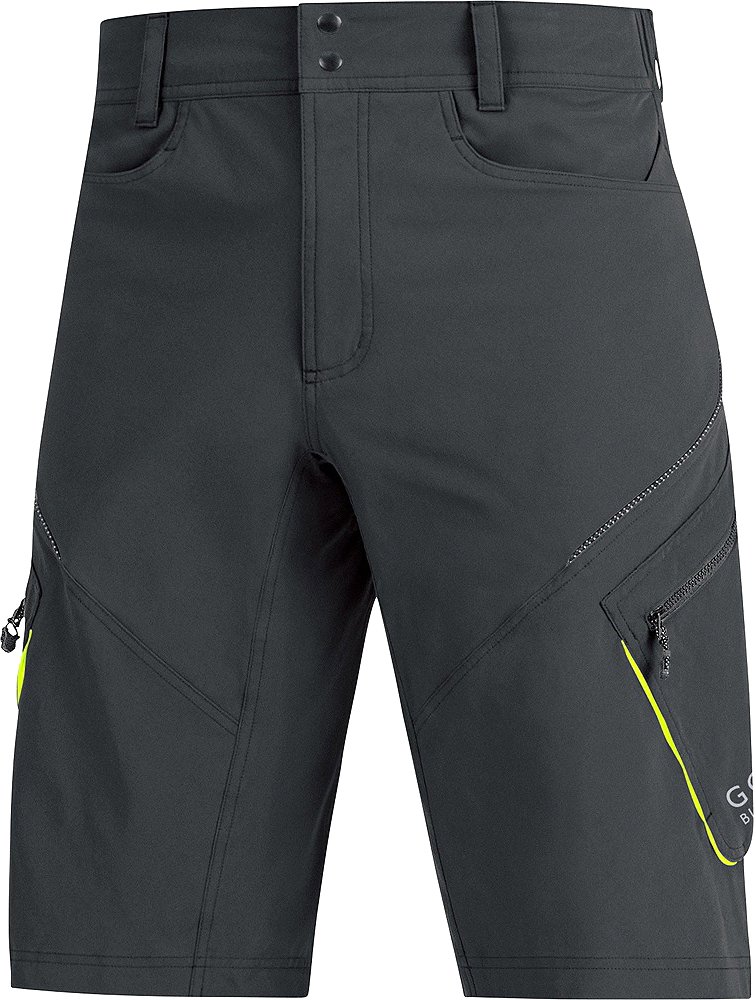 GORE BIKE WEAR Men's Cycling Shorts - Knee Length, Lightweight, Stretchable & Breathable Bike Pants with GORE-TEX Fabric - Size XL in Olive Green for Mountain Biking & Road Cycling