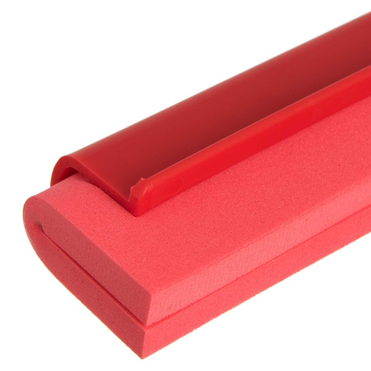 Carlisle 4156805 Sparta Double Foam Squeegee - 24 Inch Heavy Duty Window Cleaning Tool for Glass, Cars & Floors - Red Commercial Grade Squeegee with Ergonomic Handle for Professional Cleaners & Home Use