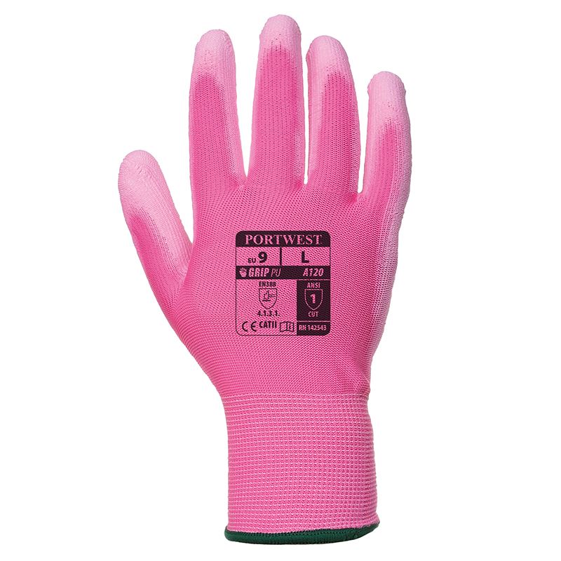 PW081 PU Palm Coated Work Gloves (A120) - Durable & Grip-Enhanced for Construction, Gardening, and Outdoor Activities