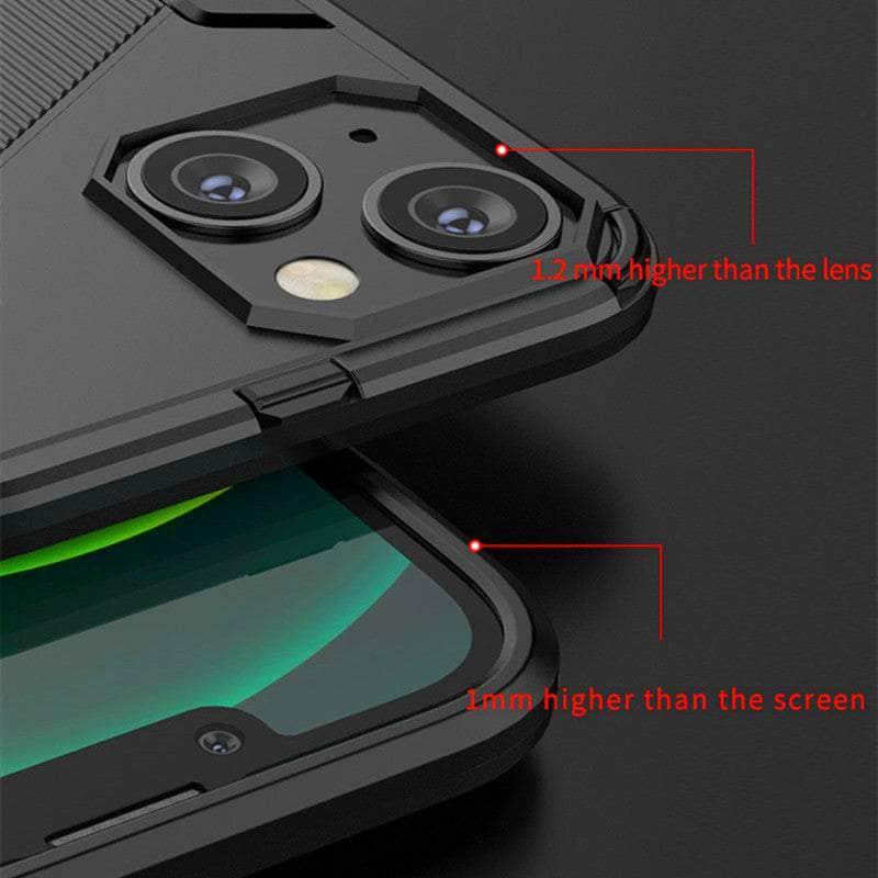 iPhone 14 Pro Max Case with Kickstand - Shockproof Punk Armor Bumper Cover for Heavy Duty Protection | Perfect for Outdoor Adventures, Work & Travel