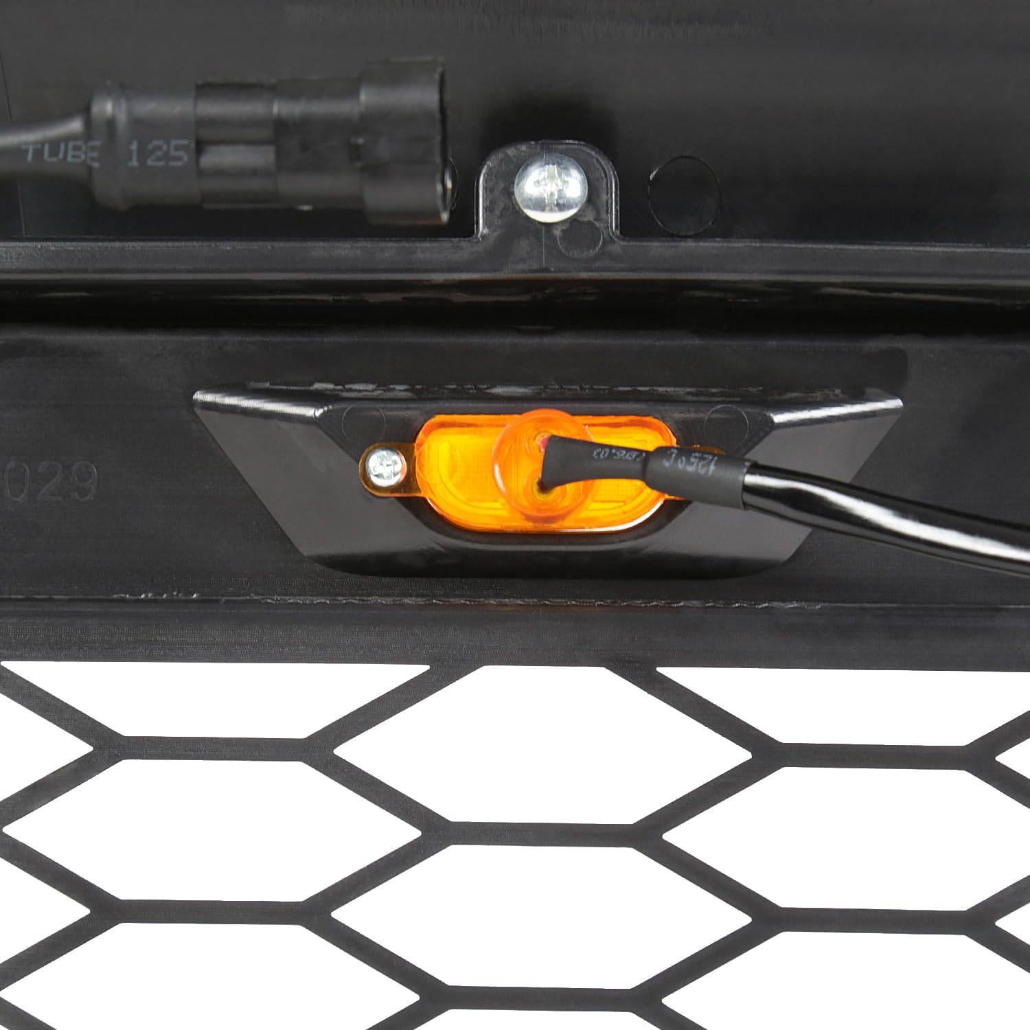 2005-2011 Toyota Tacoma Front Grille Replacement - Matte Black Mesh Grille with LED Lights | Upgrade Your Truck's Style & Visibility for Off-Road Adventures