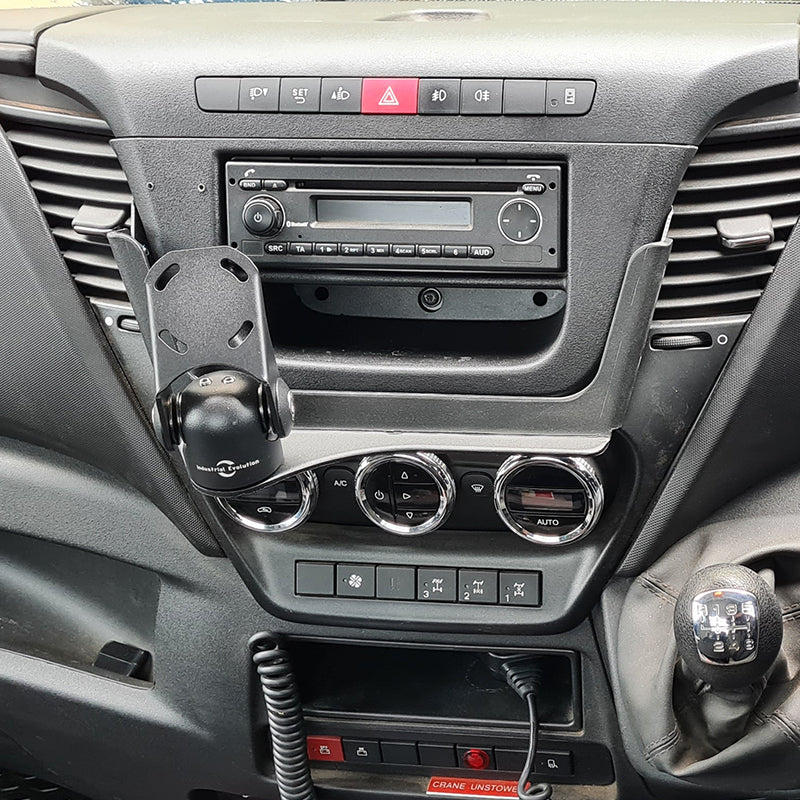 Industrial Evolution InDash Mount for Iveco Daily (2018+) - Secure Car Phone Holder for Hands-Free Navigation & Calls - Perfect for Truckers & Delivery Drivers