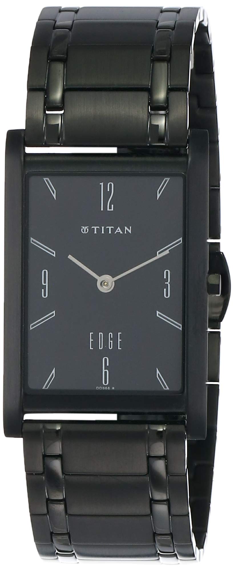 Titan Men's Edge Analog Watch - Black Stainless Steel Waterproof Wristwatch for Business, Casual & Formal Wear | Perfect for Office, Dating & Special Occasions