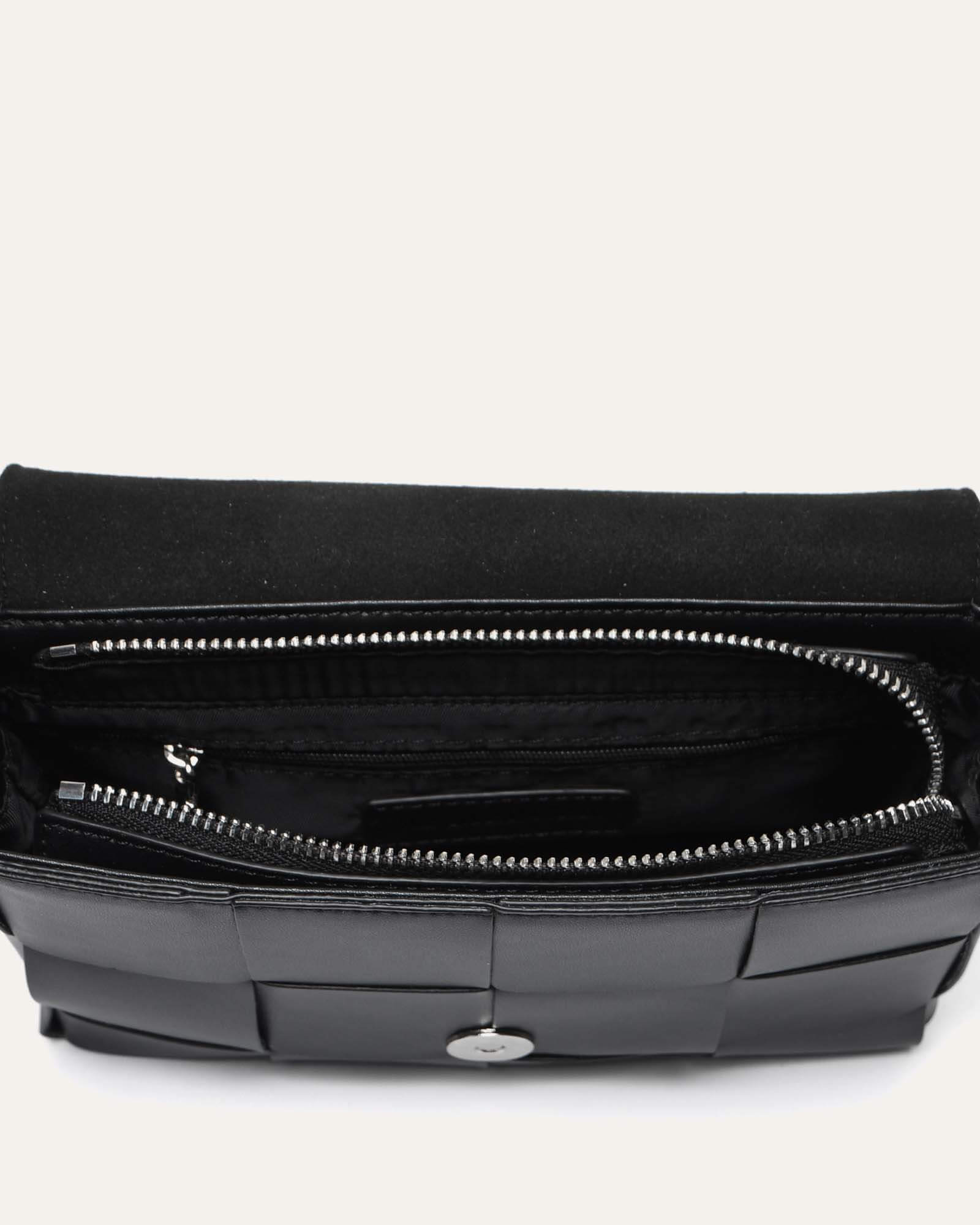 Honey Crossbody Bag for Women - Genuine Black Leather Purse, Small Shoulder Bag for Everyday Use, Travel & Shopping