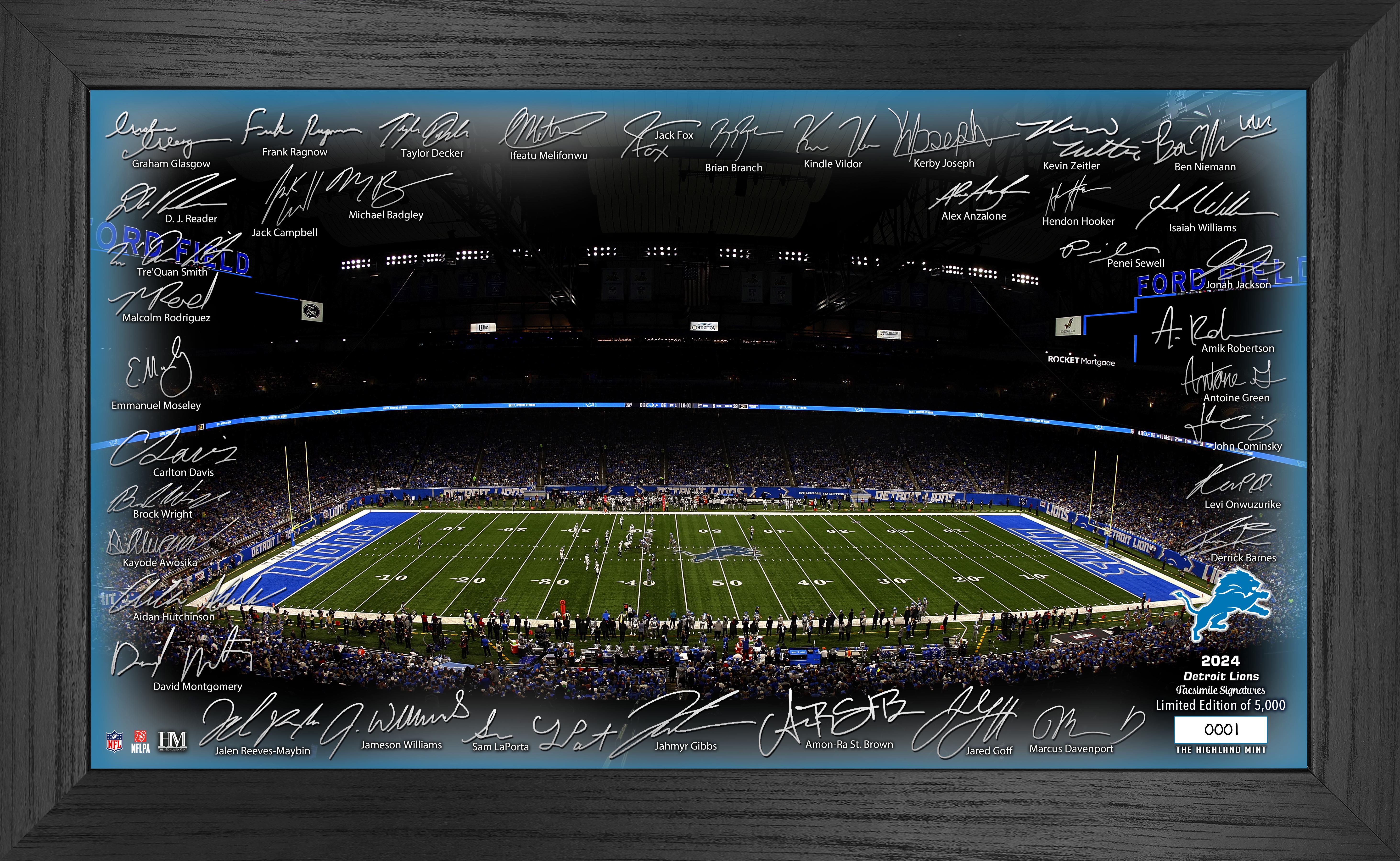 Detroit Lions 2024 NFL Signature Gridiron Football Jersey - Official Licensed Merchandise for Fans & Collectors | Perfect for Game Day, Tailgating & Sports Memorabilia Display