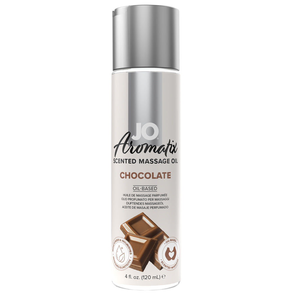 JO Aromatix Chocolate Scented Massage Oil - Relaxing Aromatherapy for Couples & Spa Treatments - Perfect for Romantic Evenings & Stress Relief