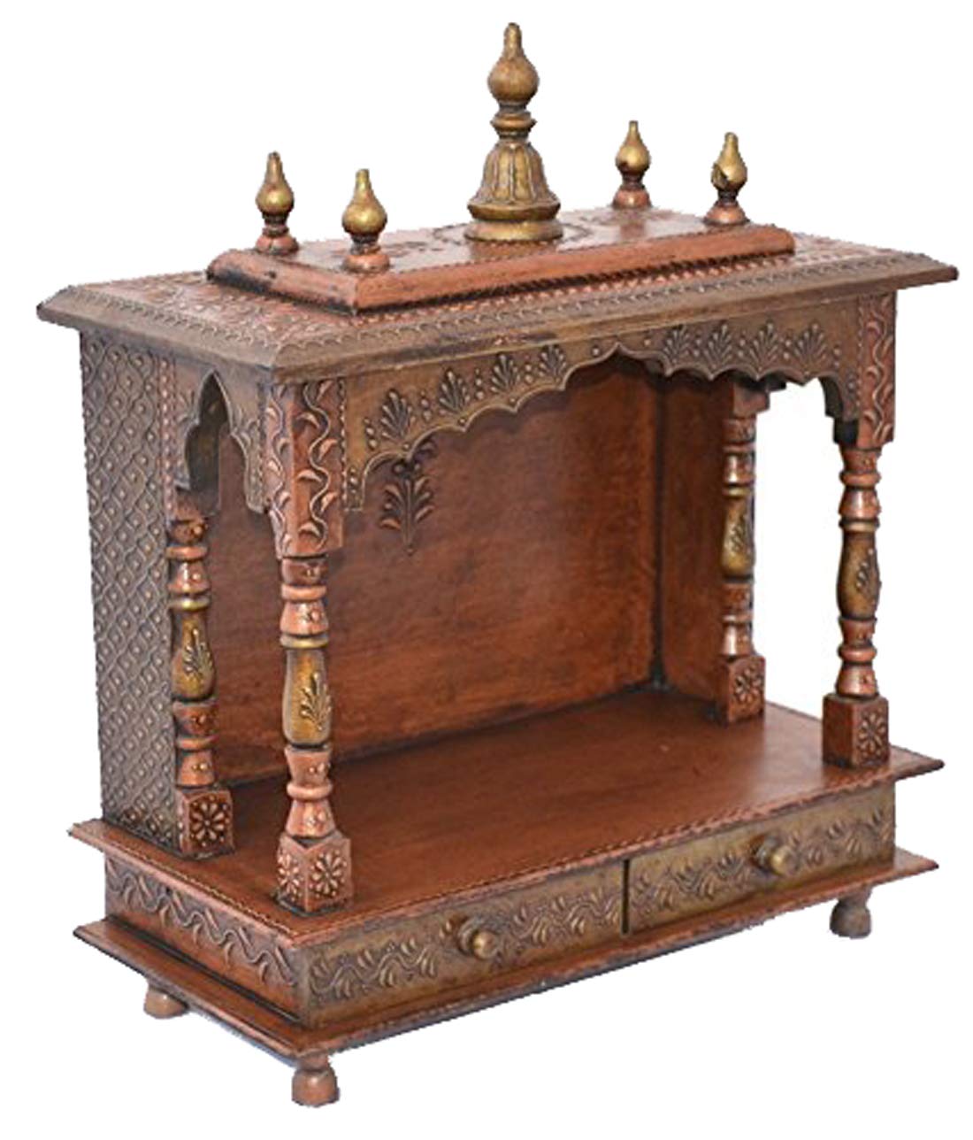 Handcrafted Wooden Puja Mandir for Home & Office - Traditional Hindu Temple for Prayer, Meditation & Worship - Perfect for Diwali, Navratri & Festive Gifting - Ideal for Daily Puja, Spiritual Decor & Sacred Space Creation