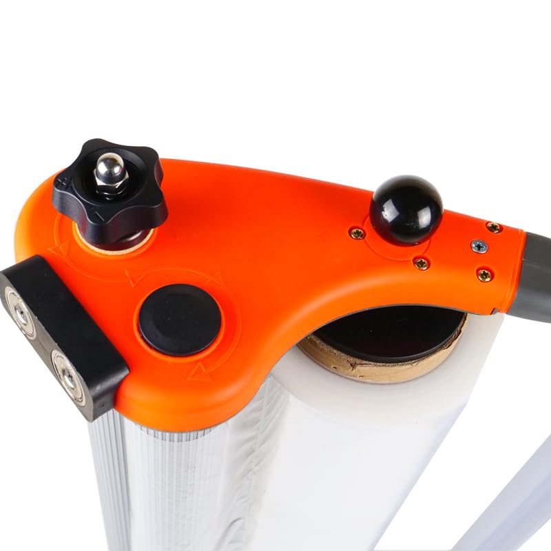 HUVIOVED Handheld Stretch Film Winding Machine - Heavy Duty Pallet Wrapping Dispenser for Shipping, Moving & Warehouse Use | Industrial Strength Film Applicator for Secure Load Transport & Storage