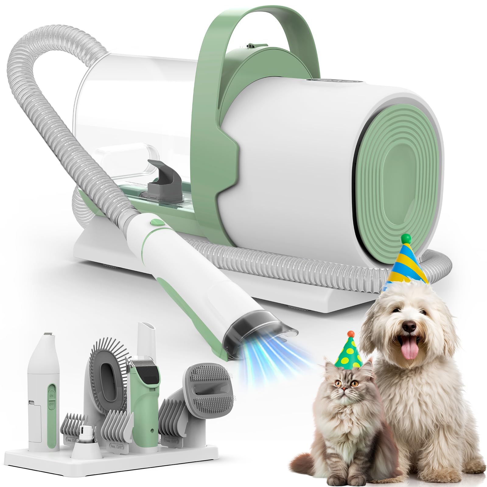 Dog Grooming Vacuum with 7 Tools & 2.5L Dust Cup - 11000Pa Pet Hair Vacuum for Shedding, Nail Trimming & Home Cleaning | Perfect for Dog Grooming & Household Pet Care (PG50 Plus)