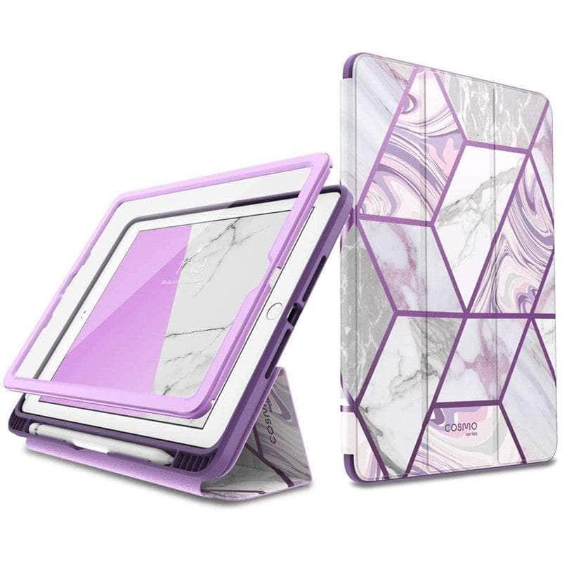 I BLASON iPad 9.7 Case with Stand - Cosmo Marble Design Trifold Protective Cover for iPad 7th/6th/5th Generation - Perfect for Work, Study & Travel