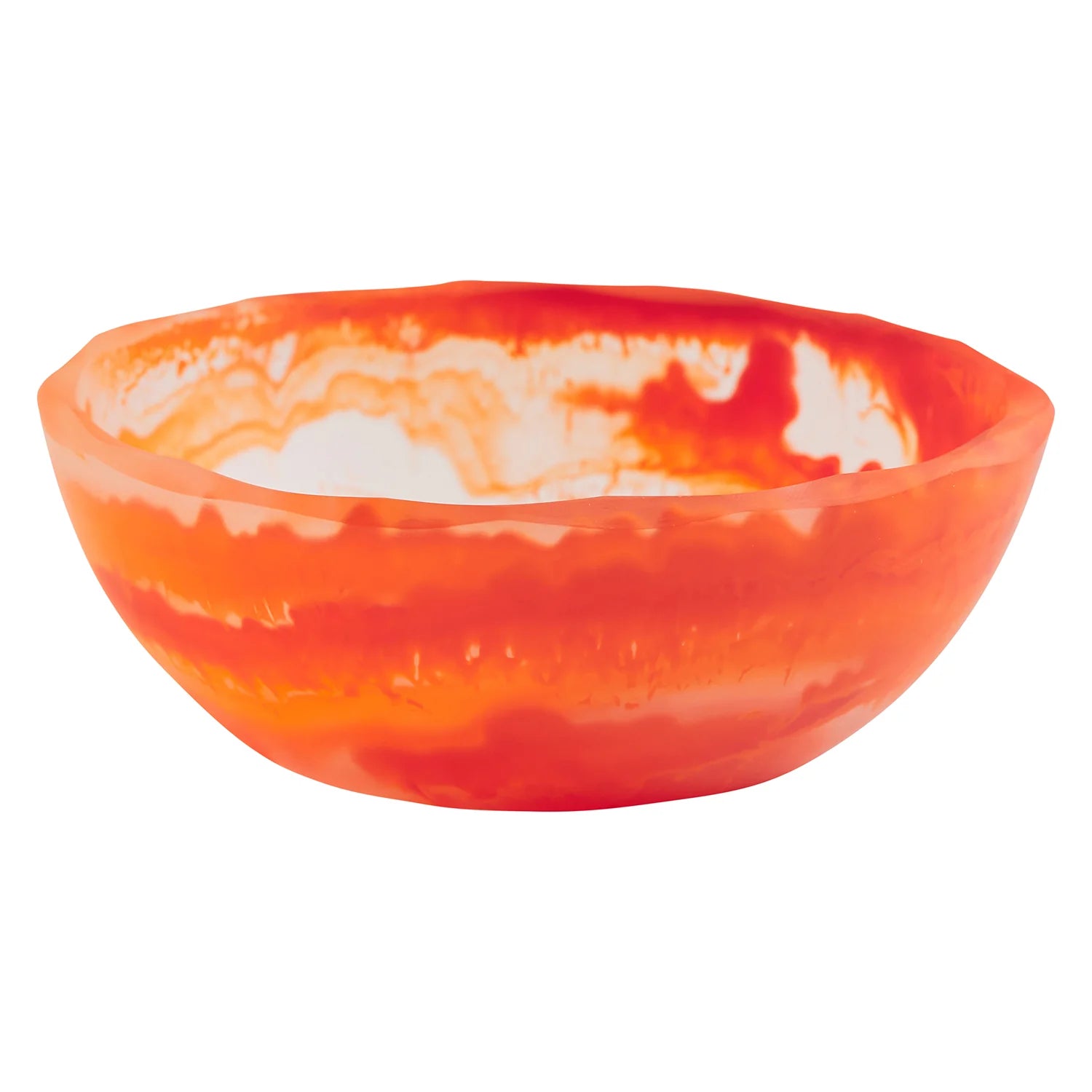BILLIE BOWL - Premium Mandarin Orange Serving Bowl for Fruit, Salad & Desserts - Elegant Tableware for Dining, Entertaining & Home Decor