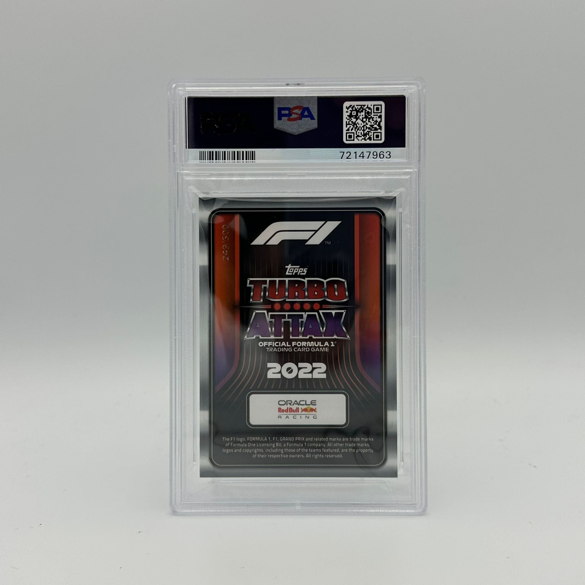 PSA 9 Graded Max Verstappen #299 Superstar Mirror Green Parallel 249/500 - F1 Racing Collectible Card for Display & Investment