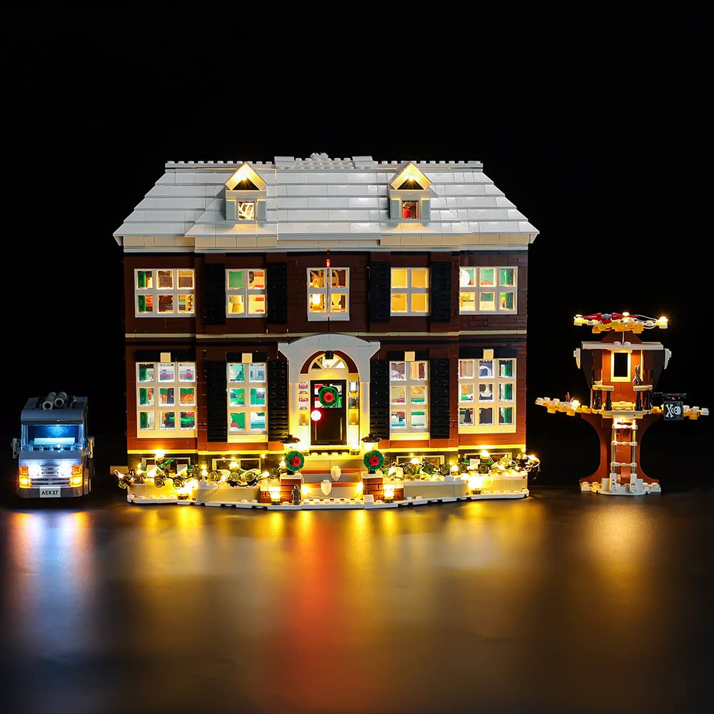 Kyglaring LED Lighting Kit for LEGO 21330 Home Alone Building Set - Compatible with RC Sound Version | DIY Light Up Display for LEGO Models & Holiday Decorations