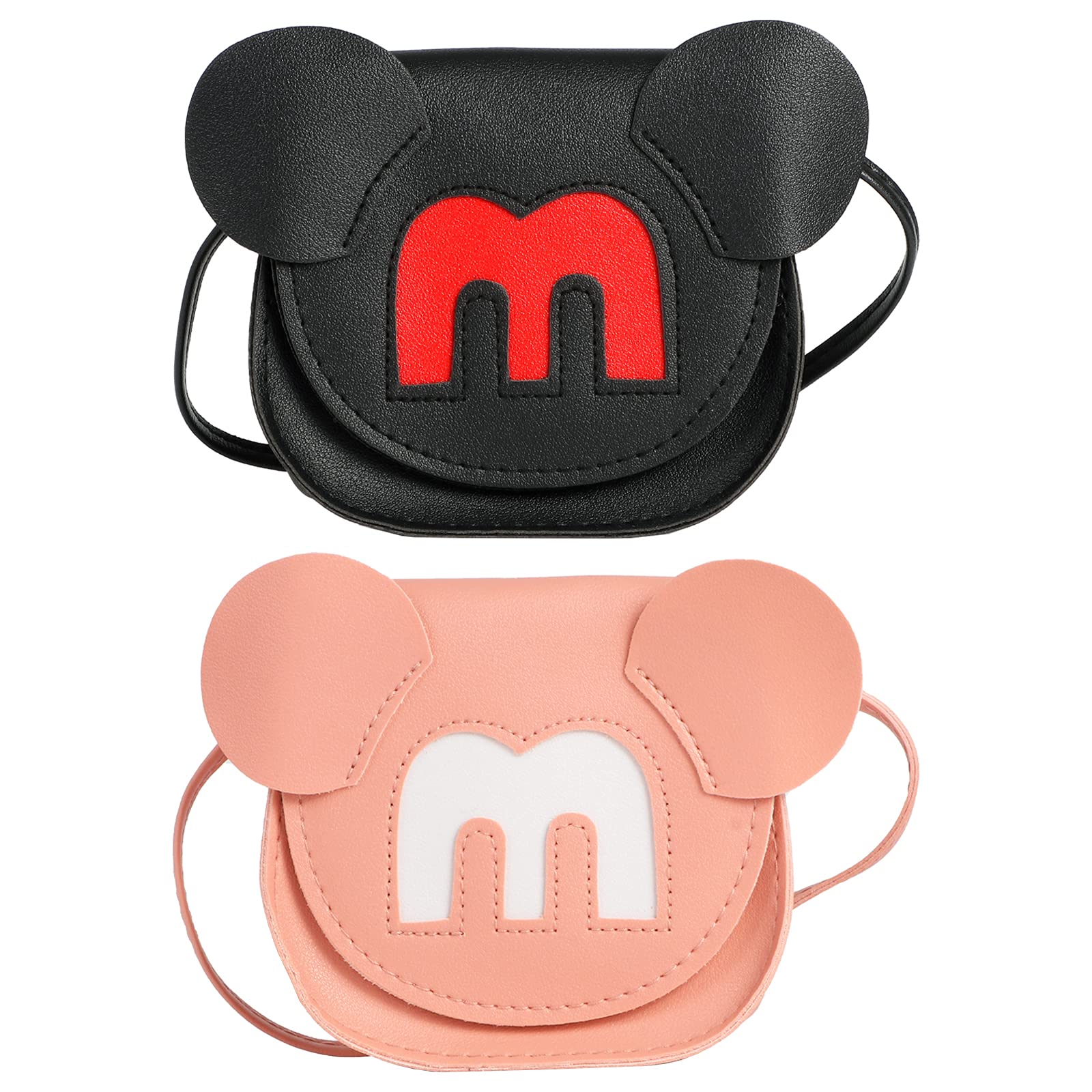 SOTOGO 2-Piece Toddler Crossbody Purse Set - Mini Cute Princess Handbag & Shoulder Bag for Little Girls | Perfect for Birthday Gifts, Dress-Up Play & Everyday Use