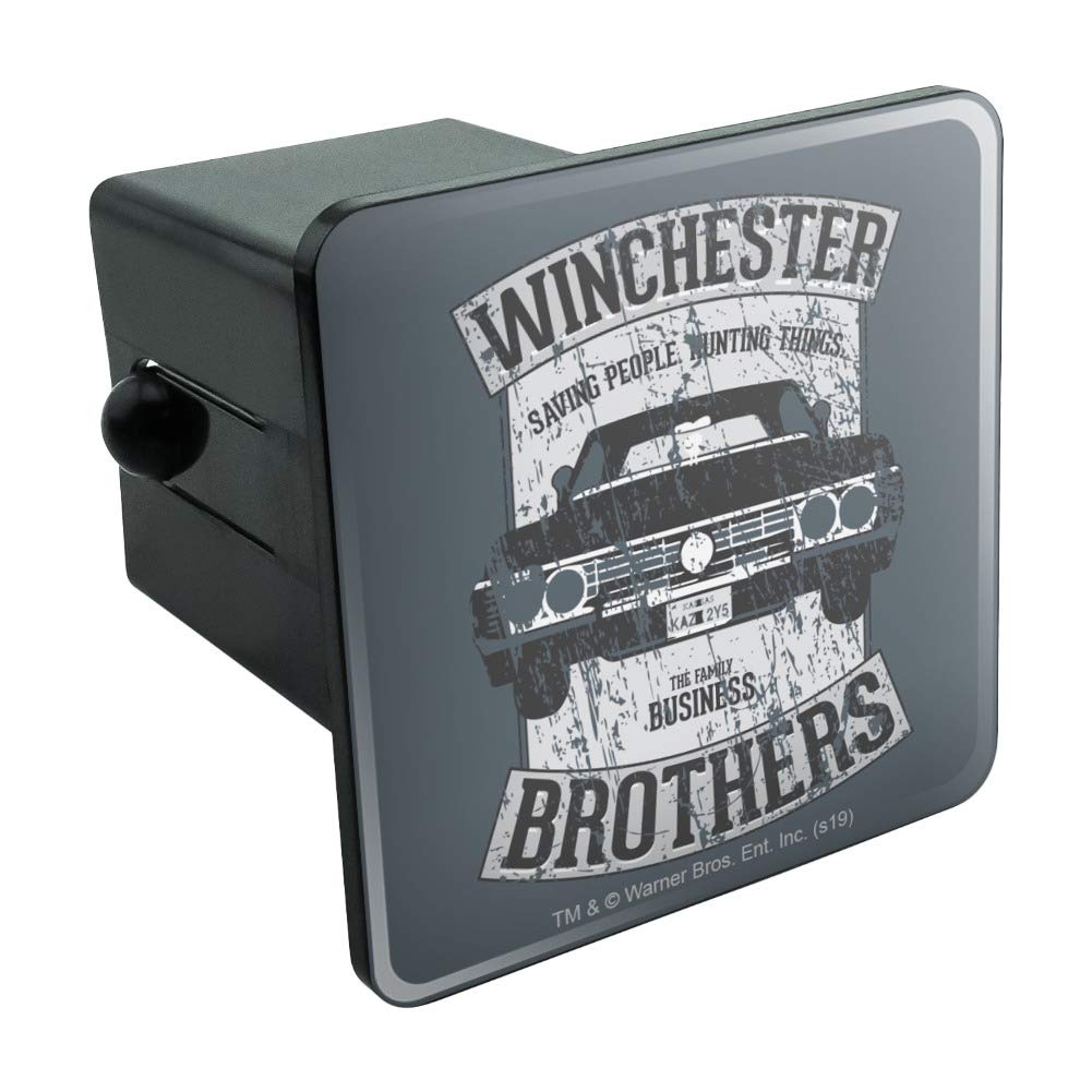Supernatural Brother's Impala Tow Trailer Hitch Cover Plug Insert - Durable Car Accessory for Truck & SUV - Perfect for Road Trips & Car Shows