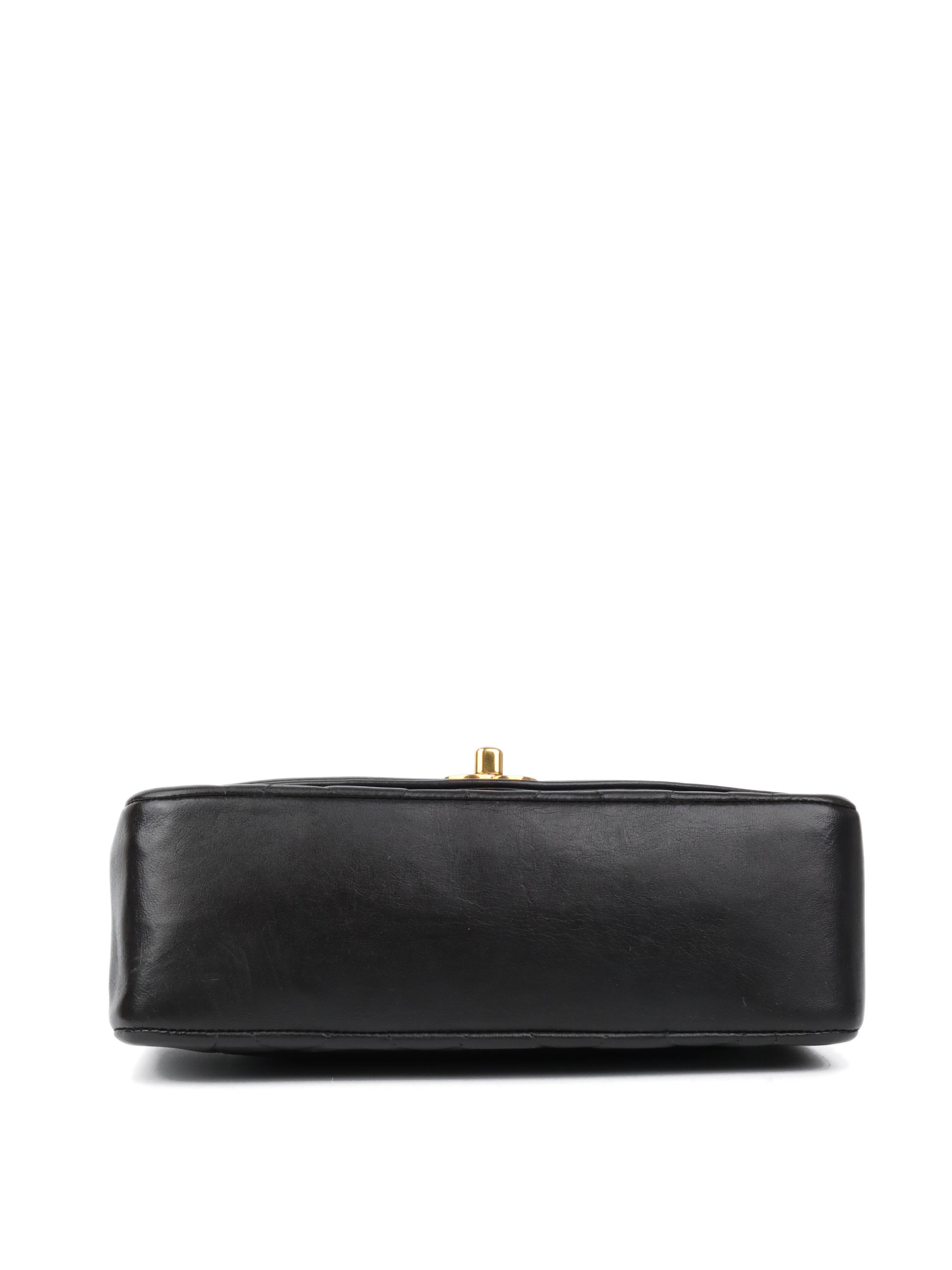Vintage Chanel Diana Flap Bag in Black with 24K Gold Hardware - Luxury Designer Handbag for Women, Perfect for Evening Events & Special Occasions