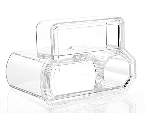 Kamay's Acrylic Pen Holder - Modern Desktop Organizer for Pencils, Pens & Makeup Brushes | Office Desk Stationery Storage & Cosmetic Display Stand | Perfect for Home Office, Study Desk & Vanity Table Organization