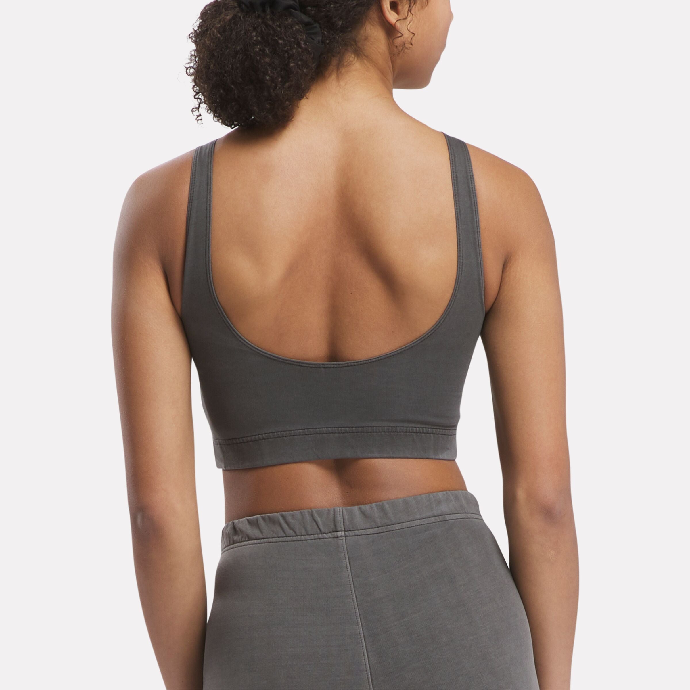 Anine Bing X Reebok Night Black Bralette - Women's Fashion Sports Bra for Yoga, Running & Gym Workouts