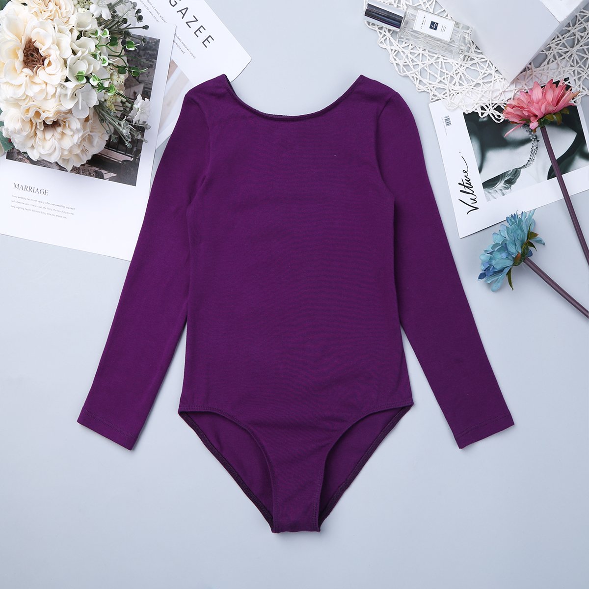 Girls Ballet Dance Outfits - Gymnastics Leotard with Tiered Chiffon Skirt | Ballerina Tutu Dress for Dance Class & Performance | Activewear for Kids Ballet, Gymnastics & Recital